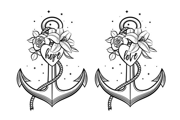 Anchor Decorated with Flowers: Graphics and Crafts Review
