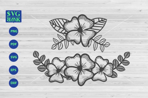 Flowers Corner Graphics for Crafts and Content