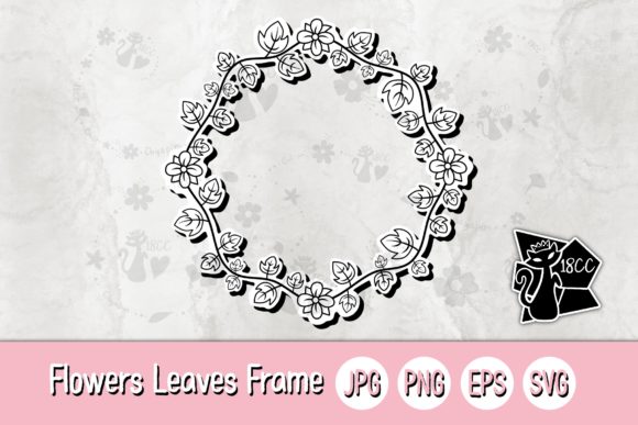 Flowers Leaves Circle Frame 5 Graphics and Crafts Review