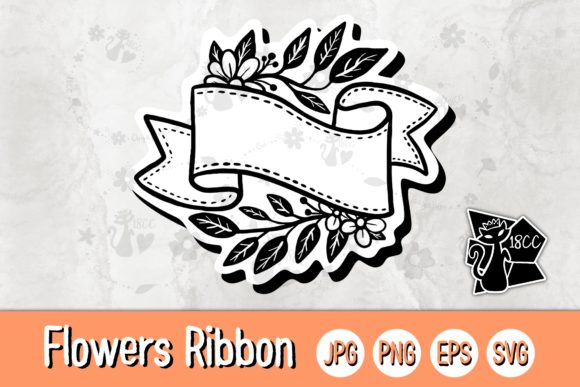 Flowers Leaves Ribbon Frame Graphics and Crafts Review