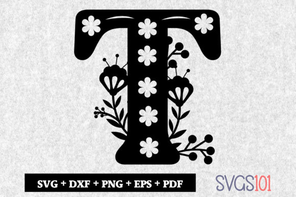 Letter T with Flowers Mandala Paper Graphics and Crafts Review