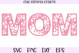 Mom with Flowers Graphics for Crafts