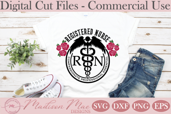Registered Nurse Symbol with Roses Graphics and Crafts Review