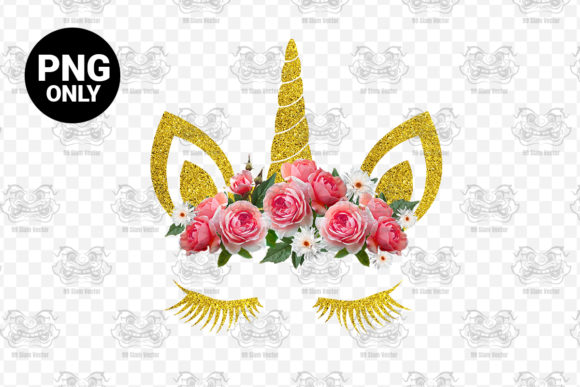 Unicorn with Flowers Sublimation Graphics and Print Templates Review