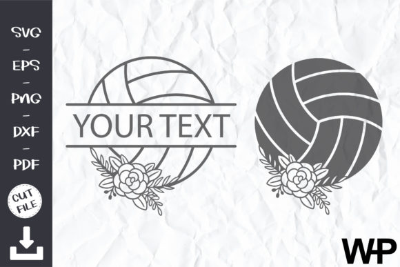 Volleyball with Flowers, Volleyball SVG Graphics and Crafts Review